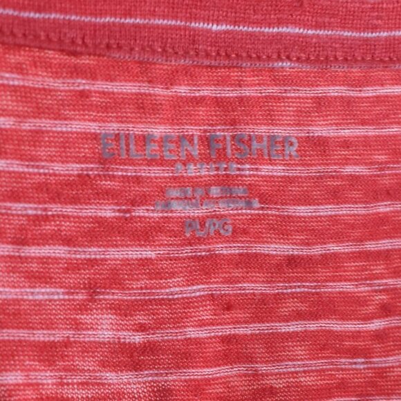 Eileen Fisher Organic Linen Stripe Dress Petite L - Picture 7 of 7